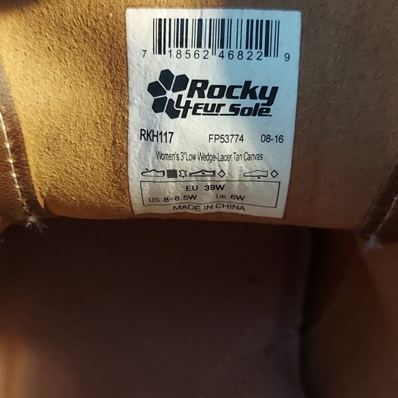 Rocky 4EurSole Rococo Low Wedge Lacer Shoe - Picture 6 of 6